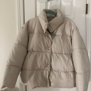 ASOS leather puffer